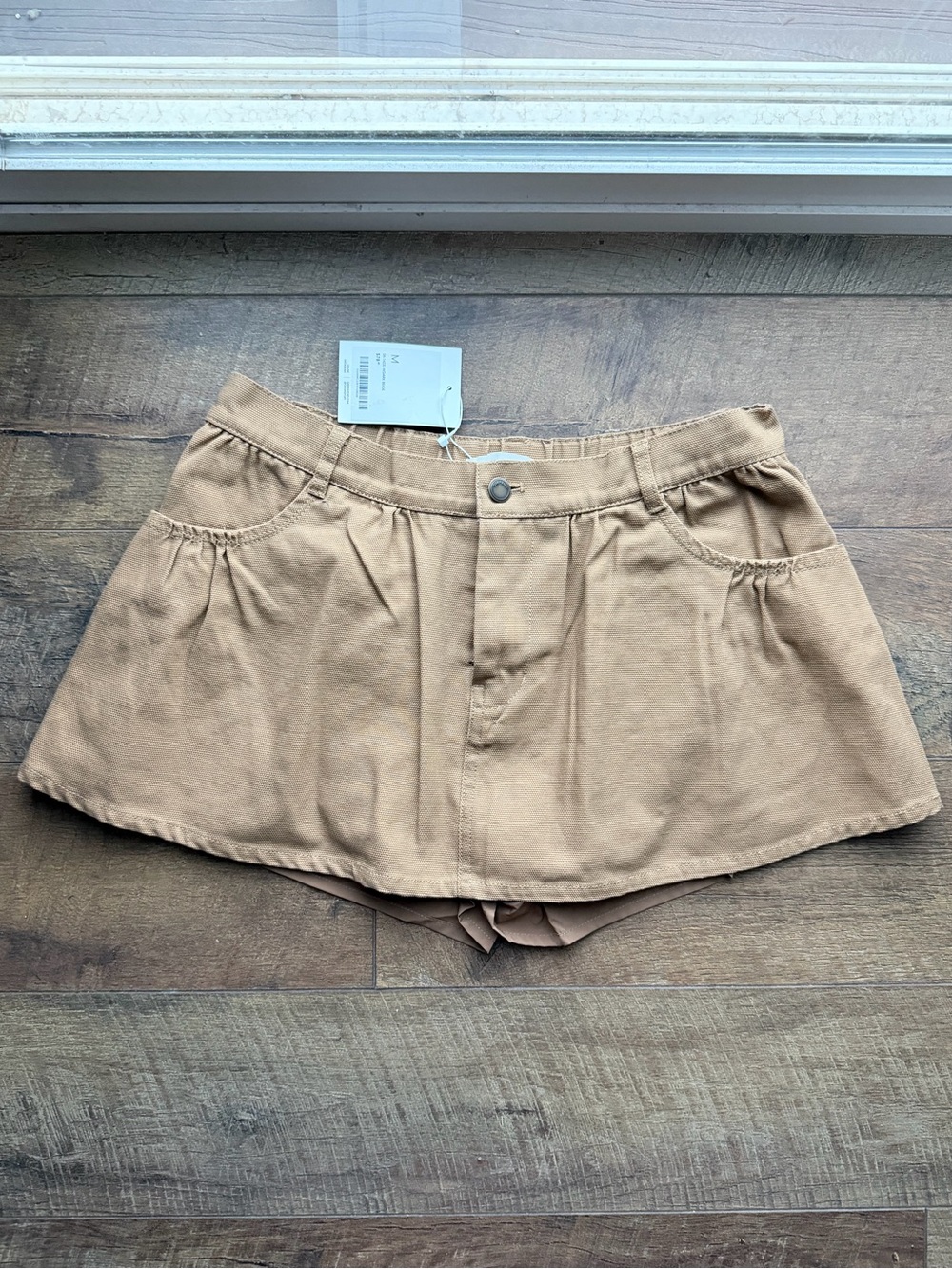 OAK + FORT Tan A-Line Skort
